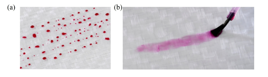 等離子表面處理前后的達因筆測試效果